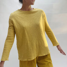 Load image into Gallery viewer, North Star Base | Long Sleeve Double Cotton Beach Tee in Sweet Lime
