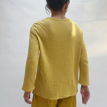Load image into Gallery viewer, North Star Base | Long Sleeve Double Cotton Beach Tee in Sweet Lime
