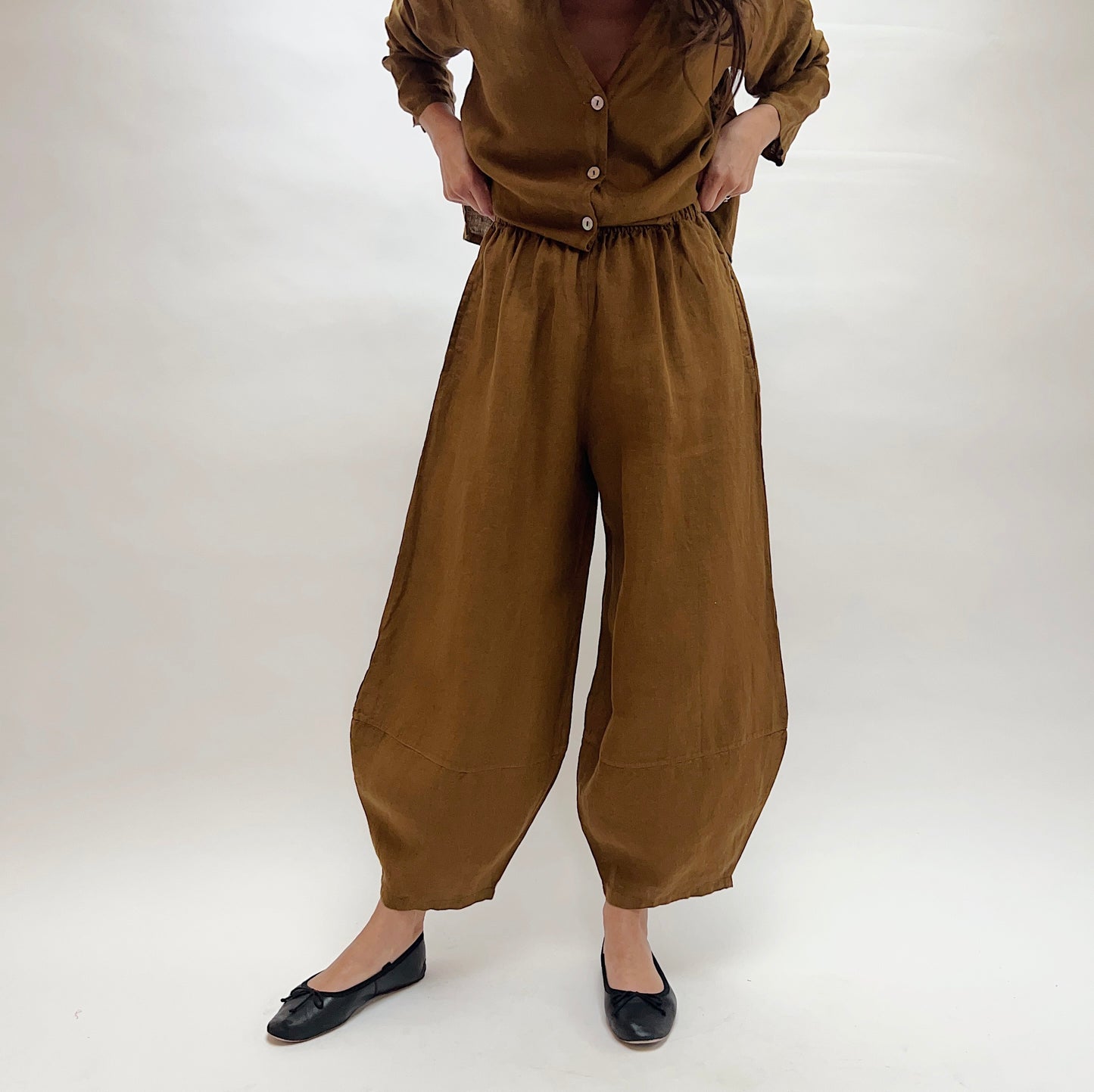 Linen Oliver Pant in Quinquina