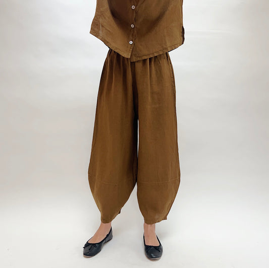 Linen Oliver Pant in Quinquina
