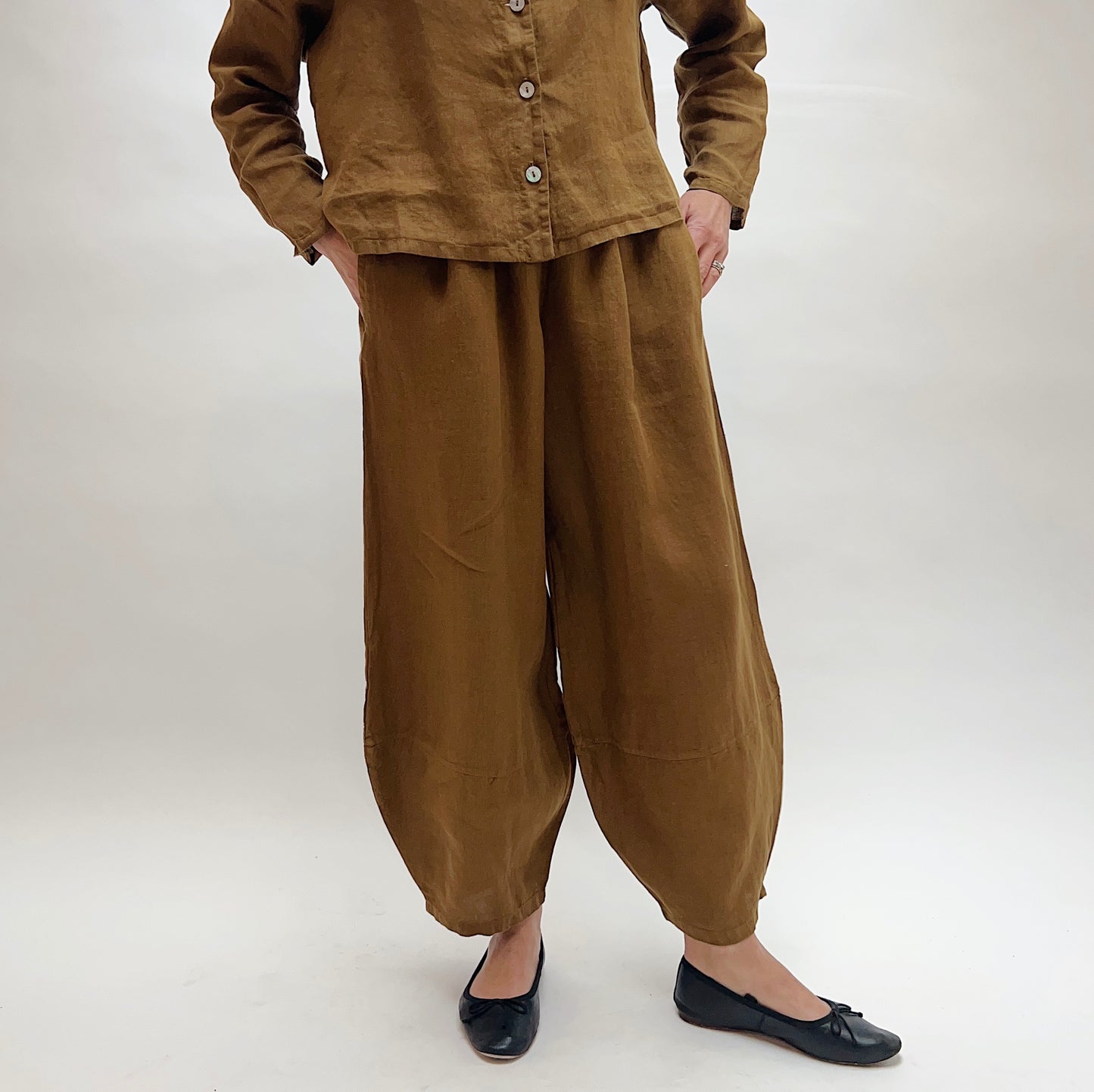 Linen Oliver Pant in Quinquina