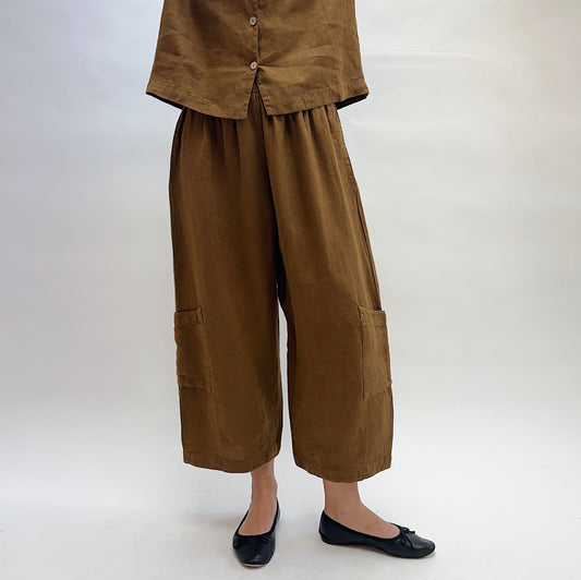 Linen Casbah Pant in Quinquina