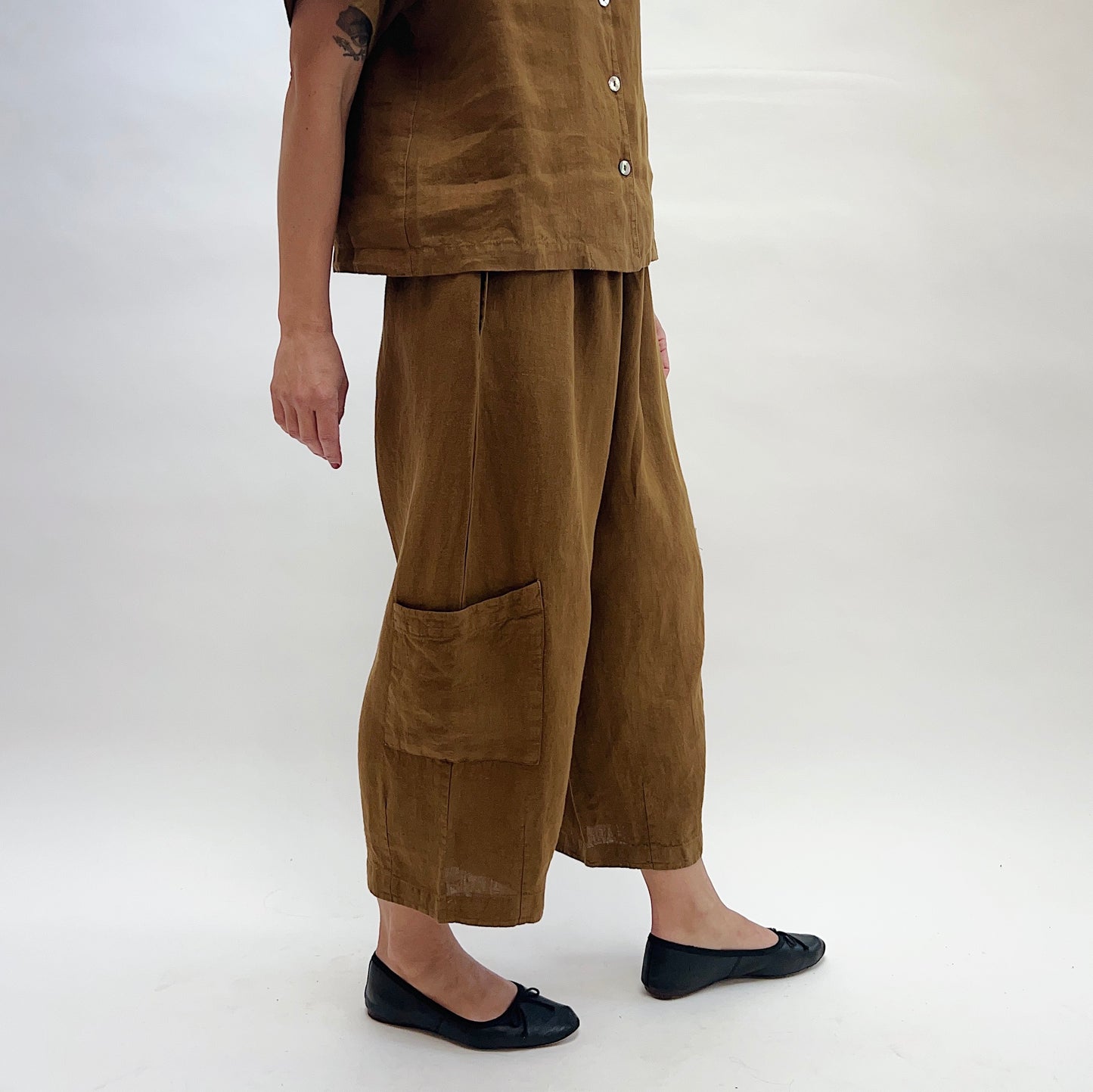 Linen Casbah Pant in Quinquina