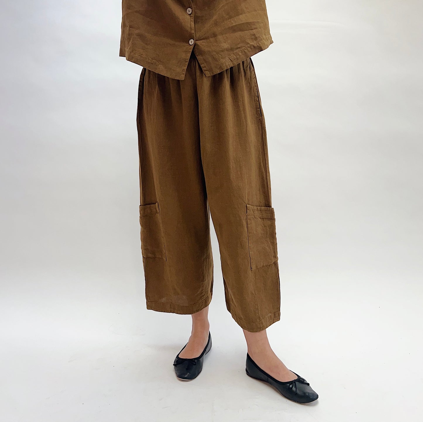 Linen Casbah Pant in Quinquina
