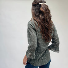 Load image into Gallery viewer, Little Journeys | Paris Blouse in Charcoal Polka Dots

