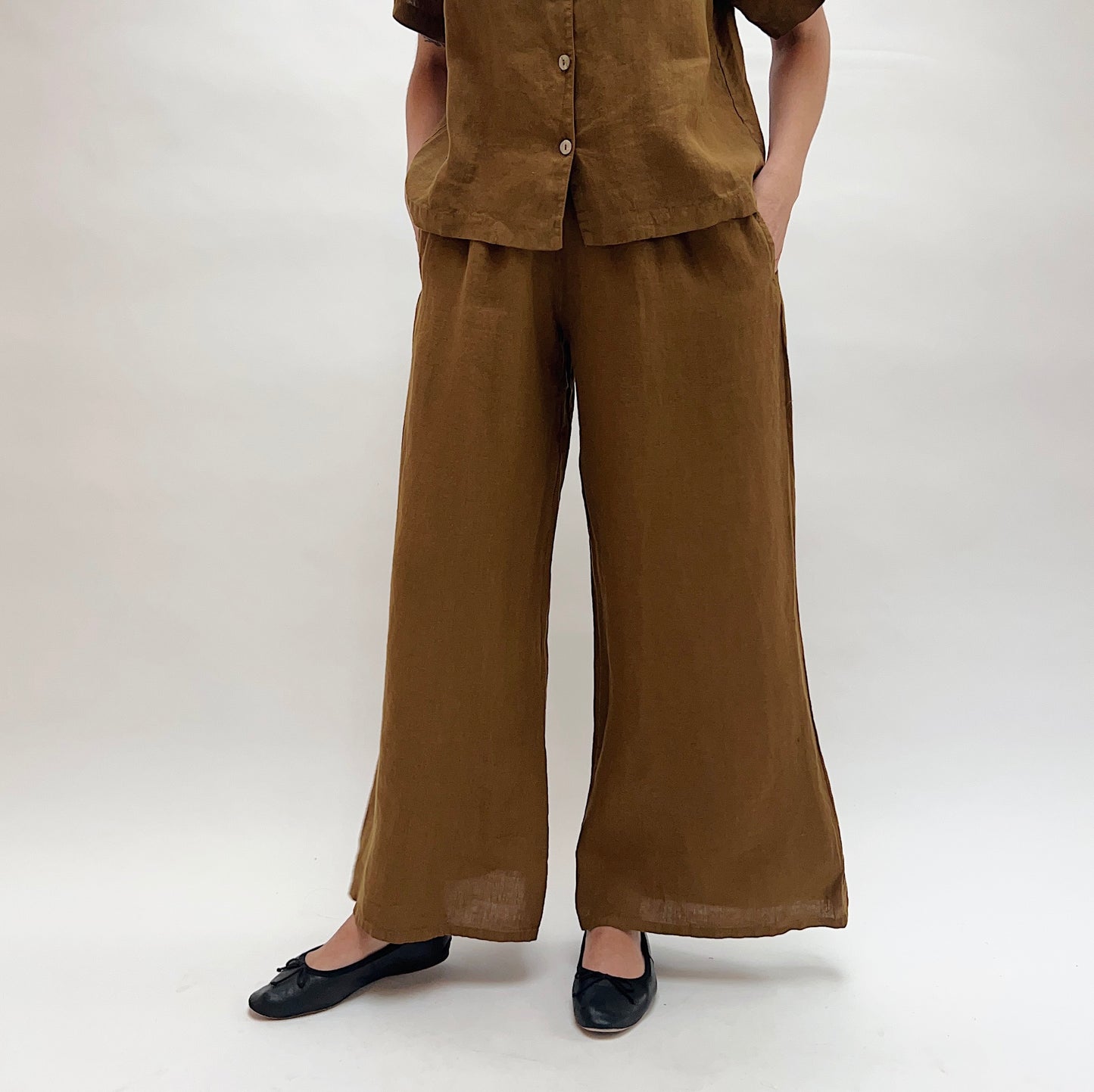 Linen Osca Pant in Quinquina