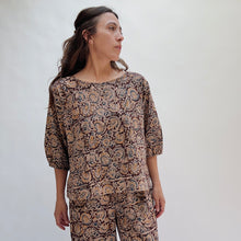 Load image into Gallery viewer, Block Print Alona Top in Dusk
