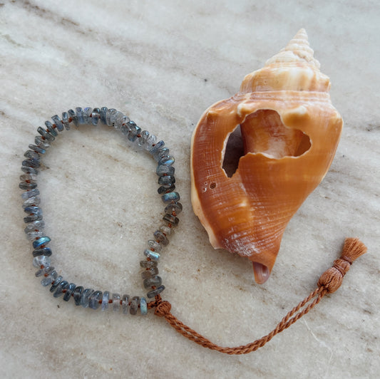 Lena Skadegard | Labradorite Disk Tassel Bracelet