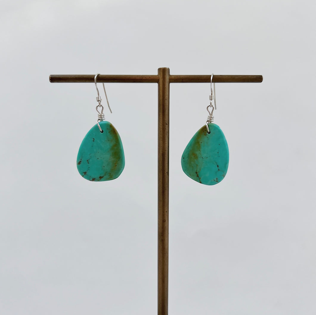 Turquoise Slab Earrings 1