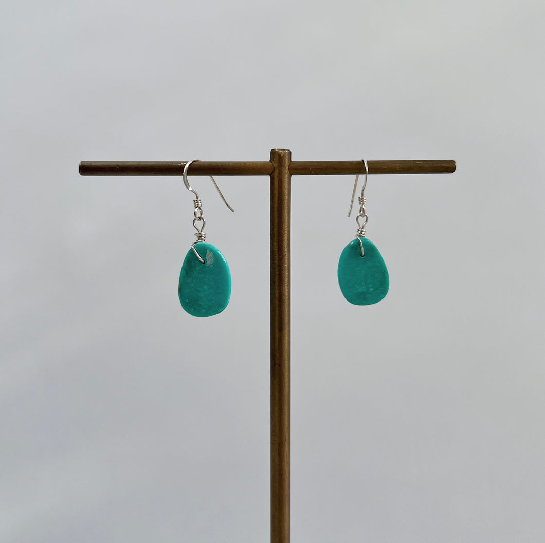 Turquoise Slab Earrings 4