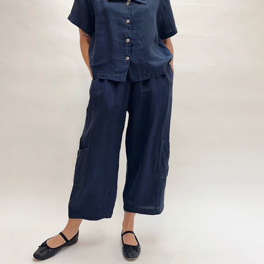Linen Casbah Pant in Stargaze