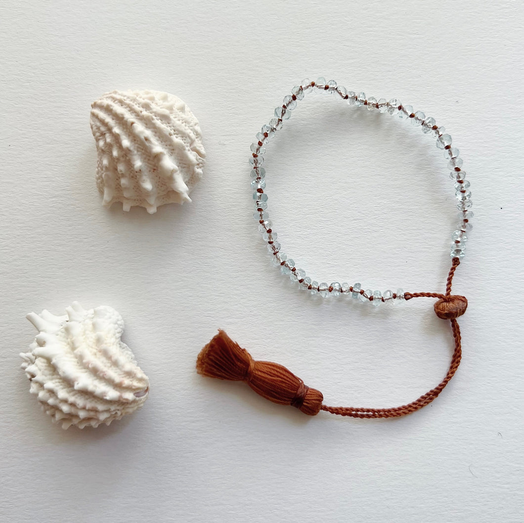 Lena Skadegard | Medium Aquamarine Tassel Bracelet