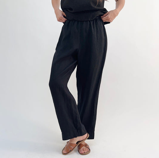 Bryn Walker | Linen Anka Pant in Black