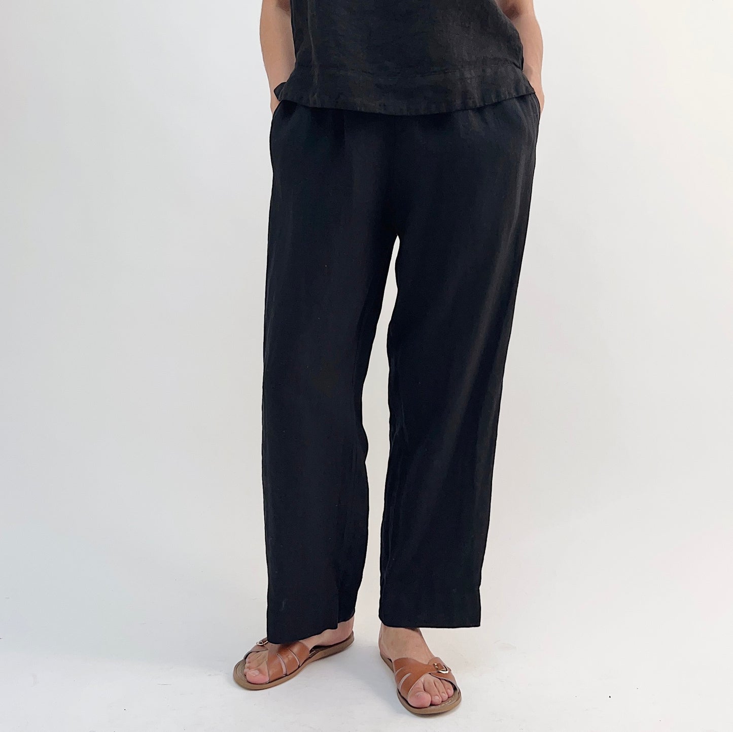 Bryn Walker | Linen Anka Pant in Black