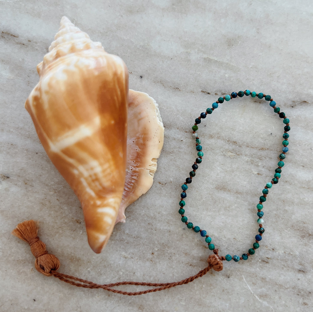 Lena Skadegard | Faceted Chrysocolla Tassel Bracelet