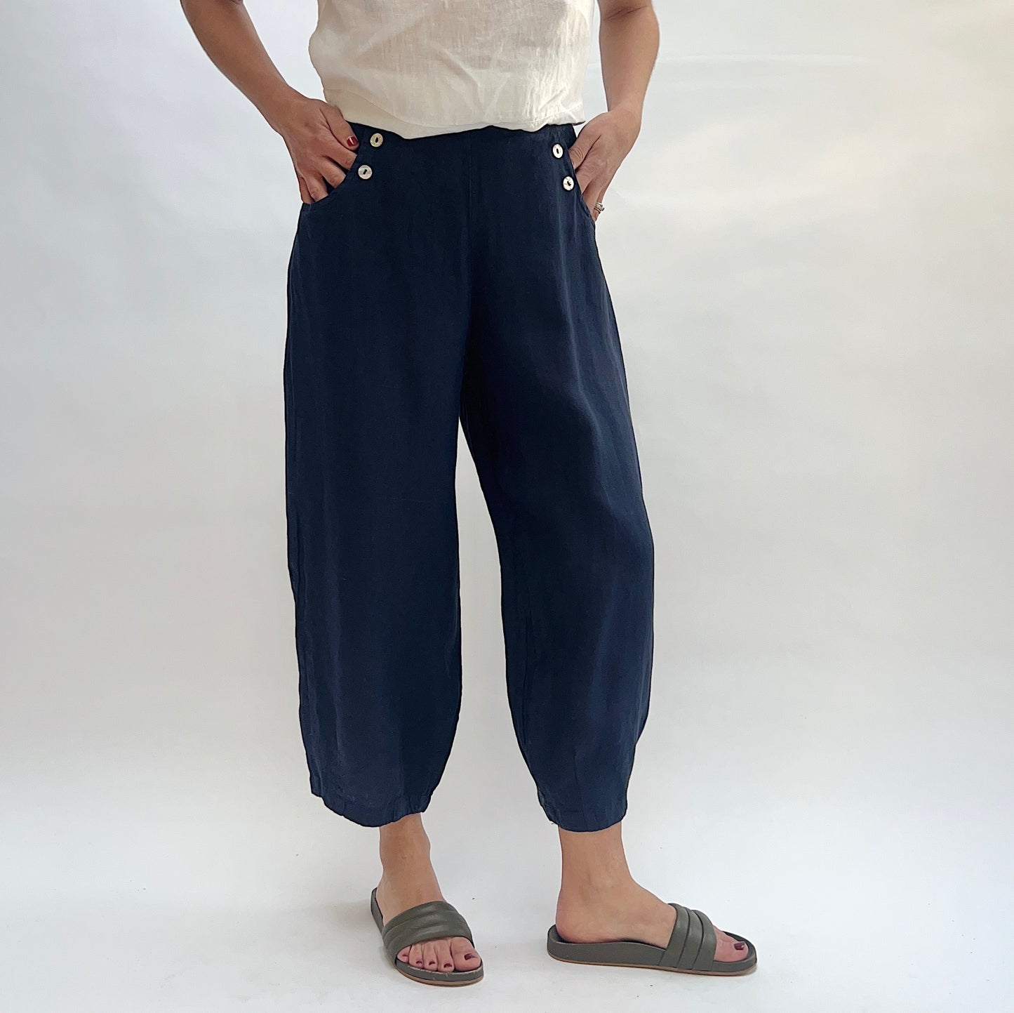 Linen Genie Pant in Stargaze