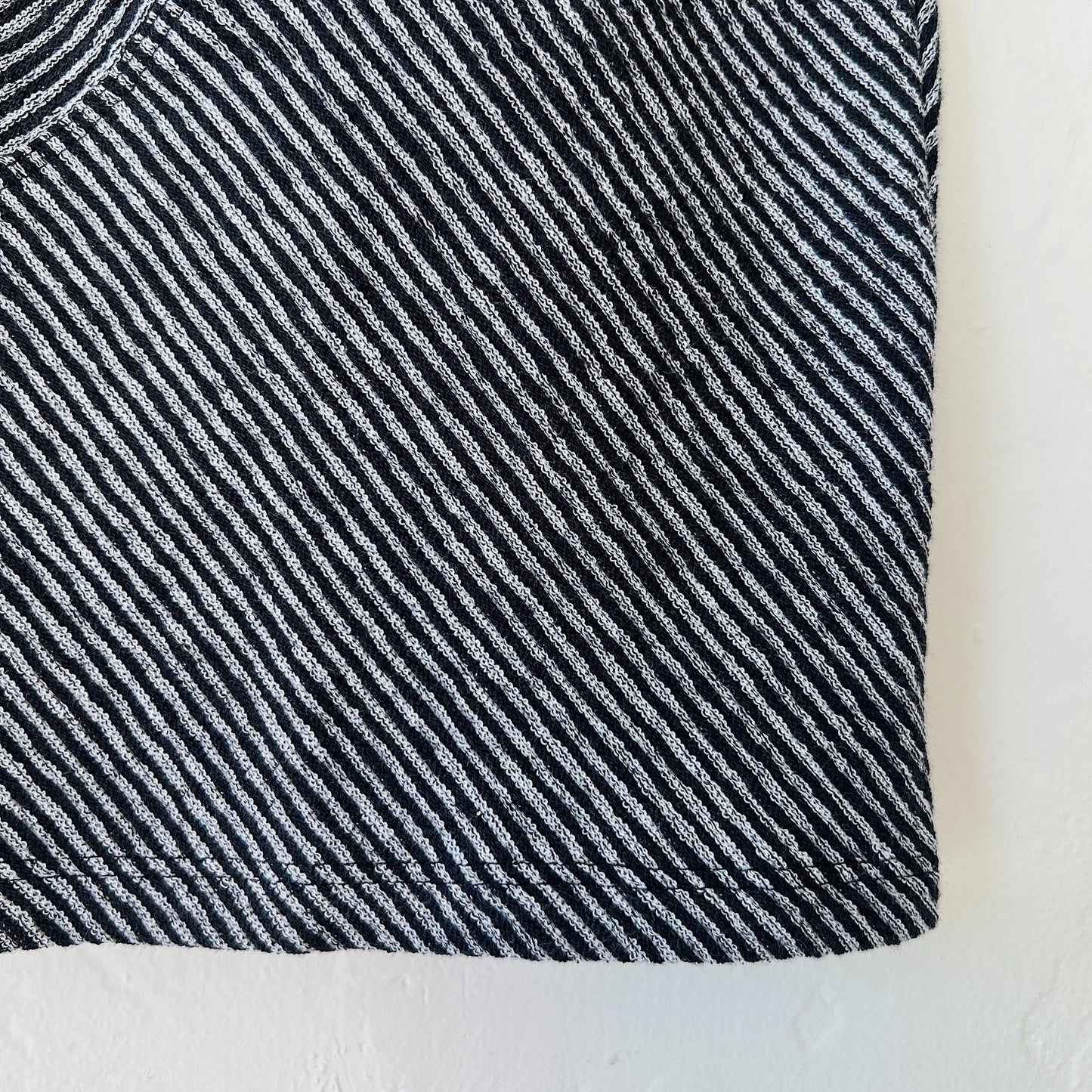 Pasadena Knit Pacific Stripe Seamed Top in Black