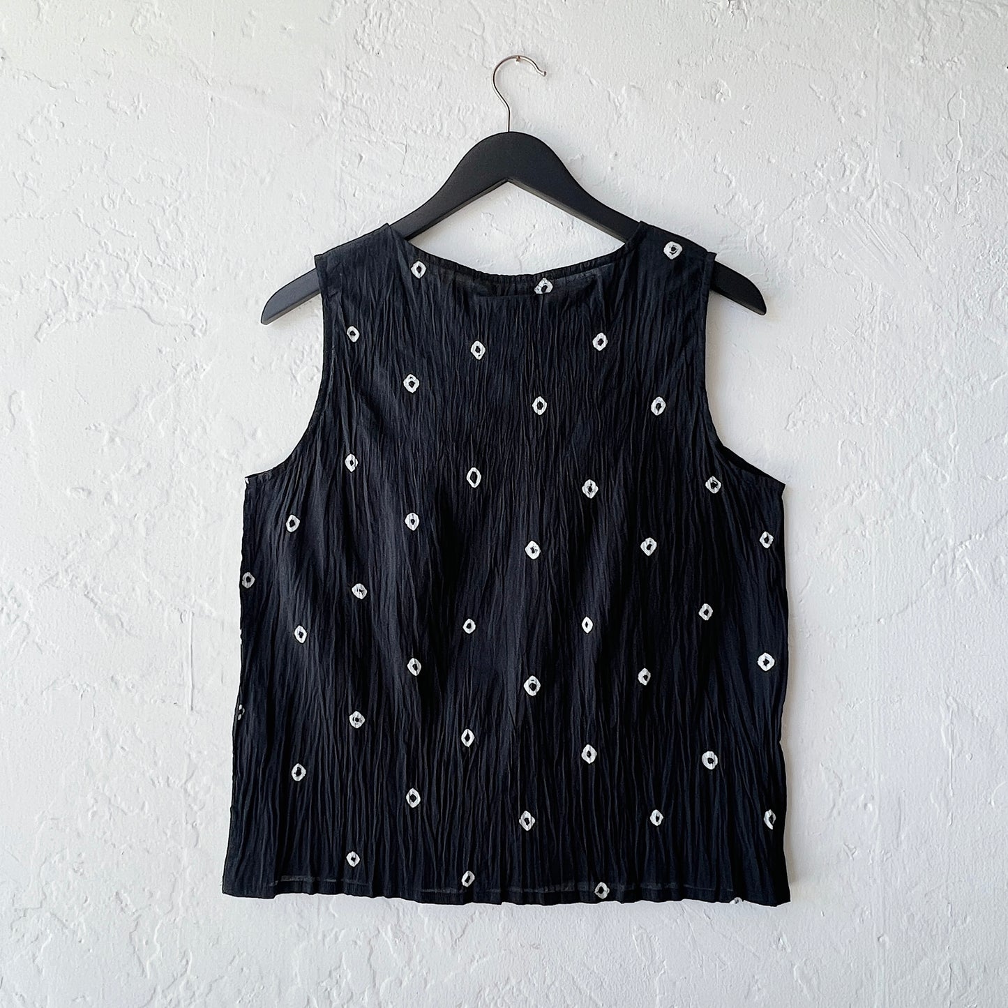 Julia Tank in Black & White Shibori