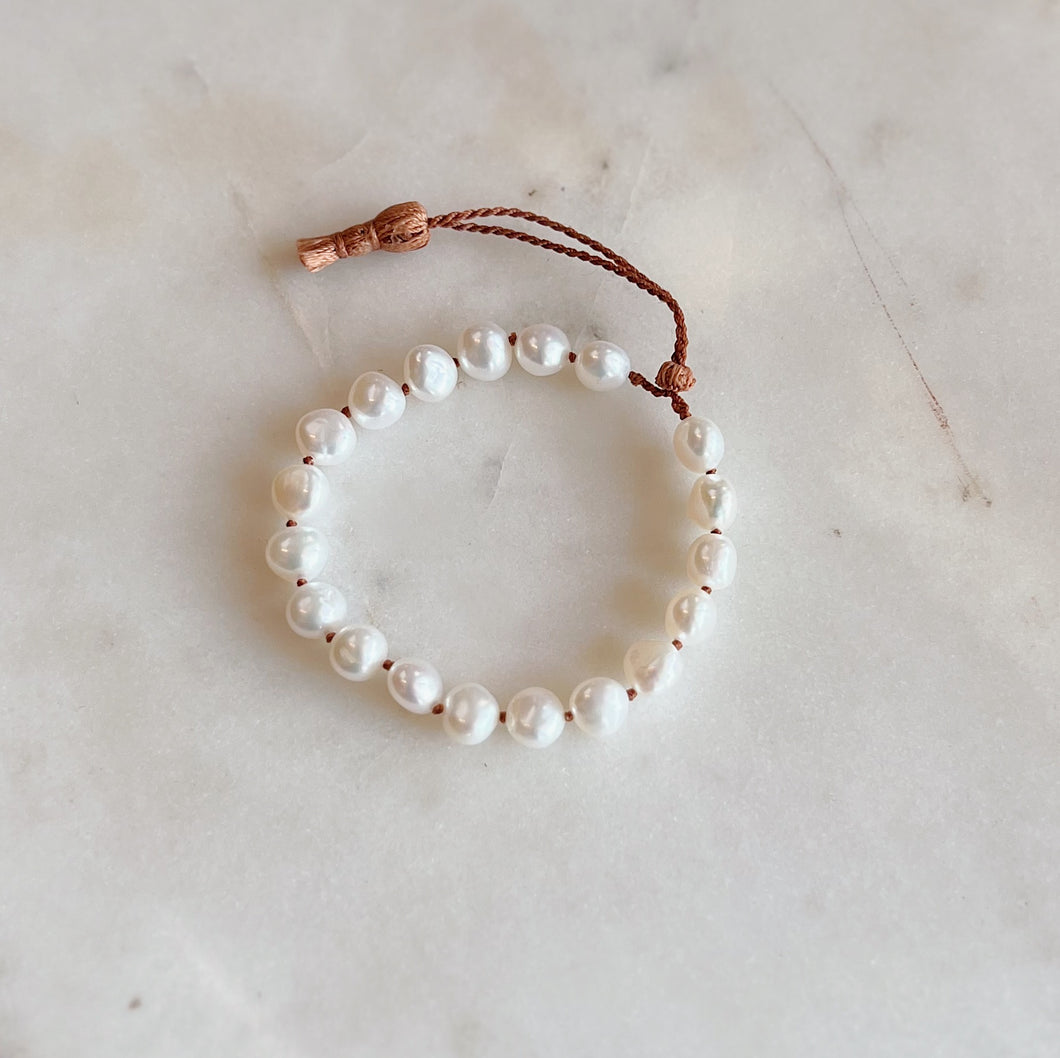 Lena Skadegard | Round Pearl Tassel Bracelet