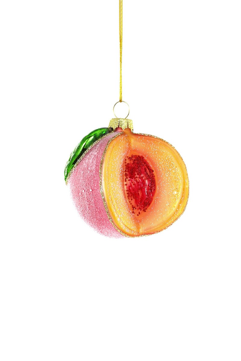 Sugared Peach Ornament