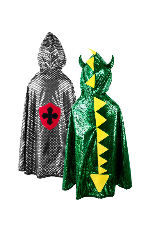 Dragon Knight Cape in Green & Silver