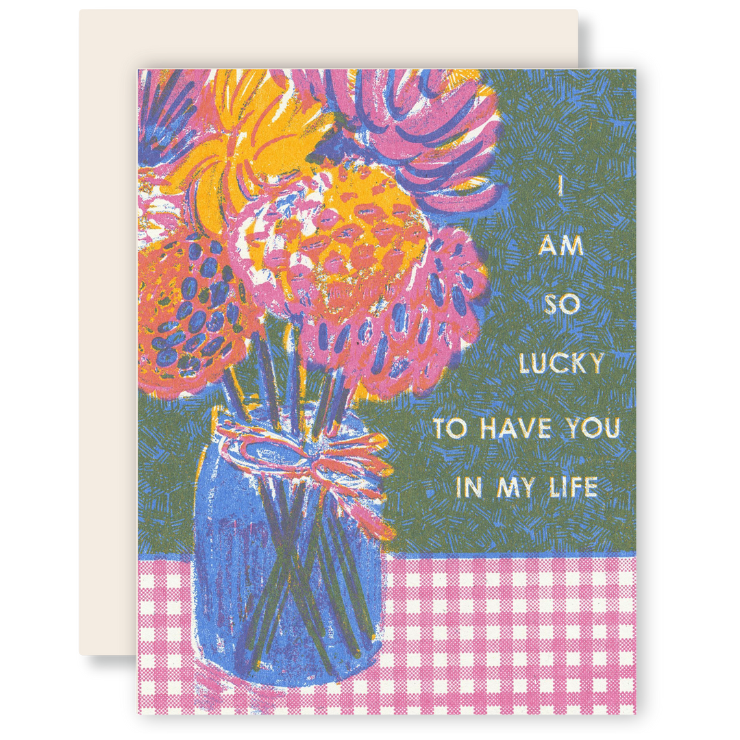 I Am So Lucky Bouquet Card