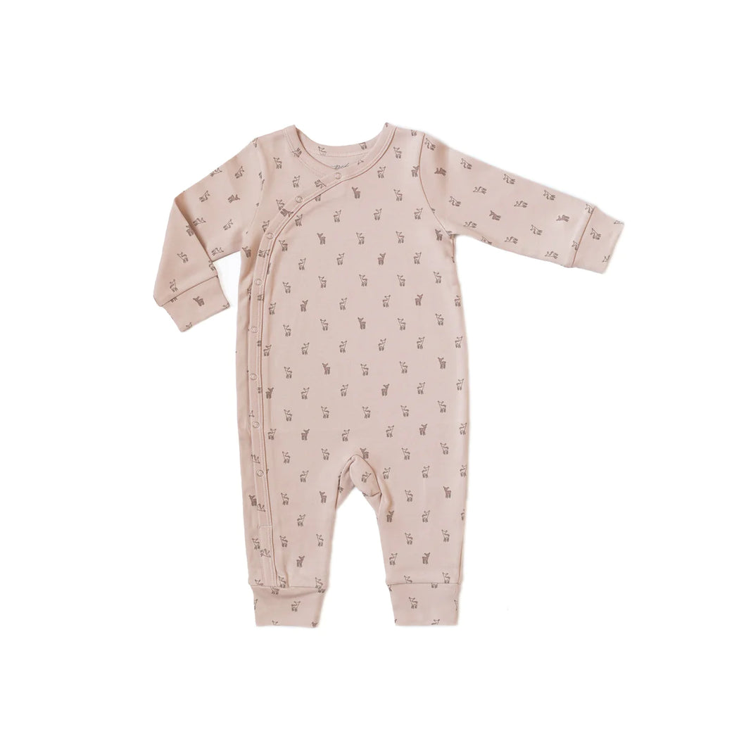 Pehr | Hatchlings Front Snap Fawn Romper