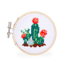 Load image into Gallery viewer, Mini Cactus Cross Stitch Embroidery Kit
