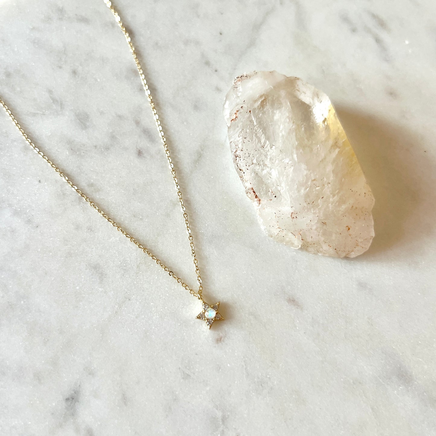 Opal Star Necklace