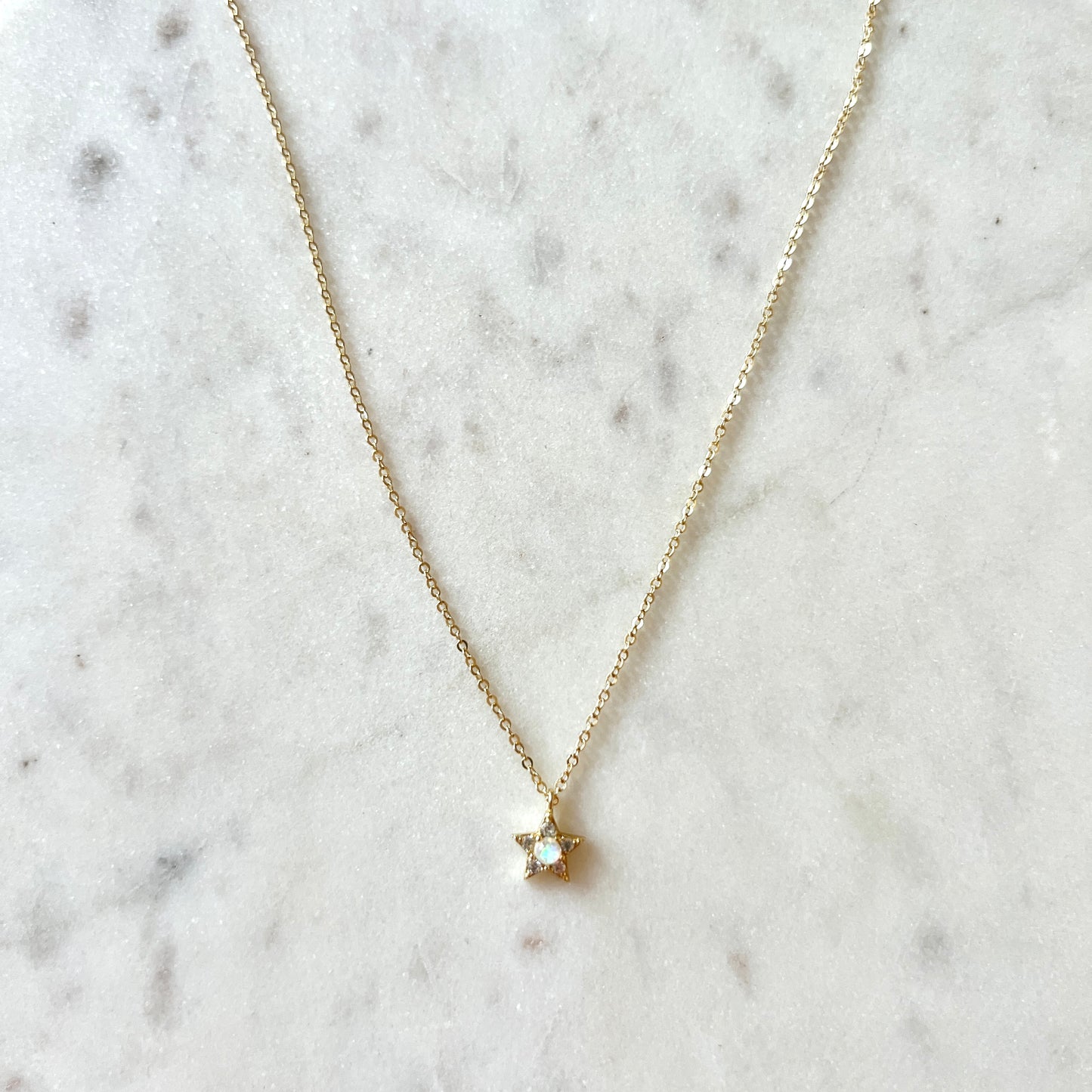 Opal Star Necklace