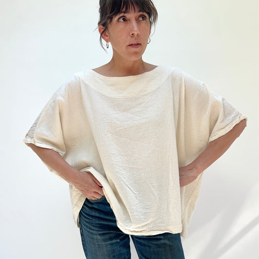 Coarse Cotton Box Top in Cream