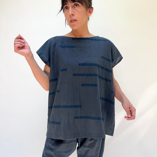 Broken Tunic in Charcoal