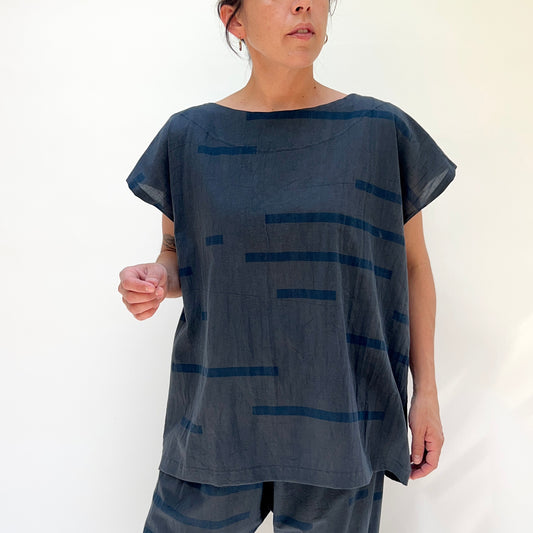 Broken Tunic in Charcoal