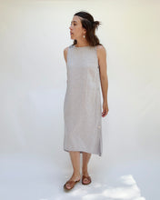 Load image into Gallery viewer, Habitat | Linen Side Button Dress in Gull Grey
