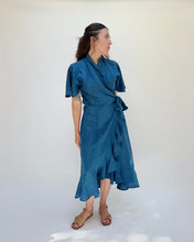 Load image into Gallery viewer, Yuvita | Cap Sleeve Wrap Dress in French Navy

