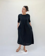 Load image into Gallery viewer, Yuvita | Pintuck Pleat Dress in Black
