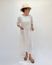 Load image into Gallery viewer, Yuvita | Pintuck Pleat Dress in White
