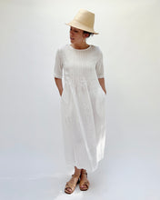Load image into Gallery viewer, Yuvita | Pintuck Pleat Dress in White
