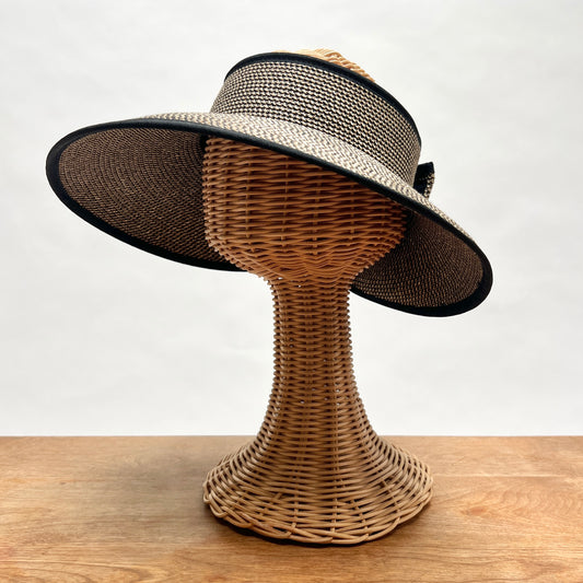 Roll Up Visor in Black Tweed