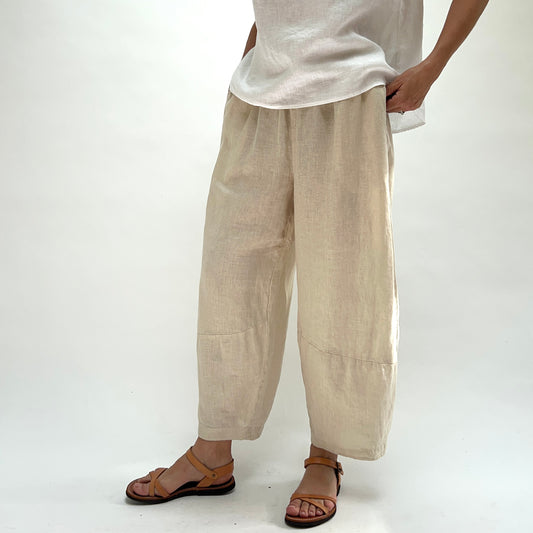 Hanky Linen Lantern Pant in Jicama