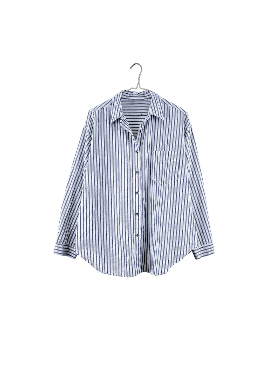 It Is Well | Oversized Stripe Button Down Shirt