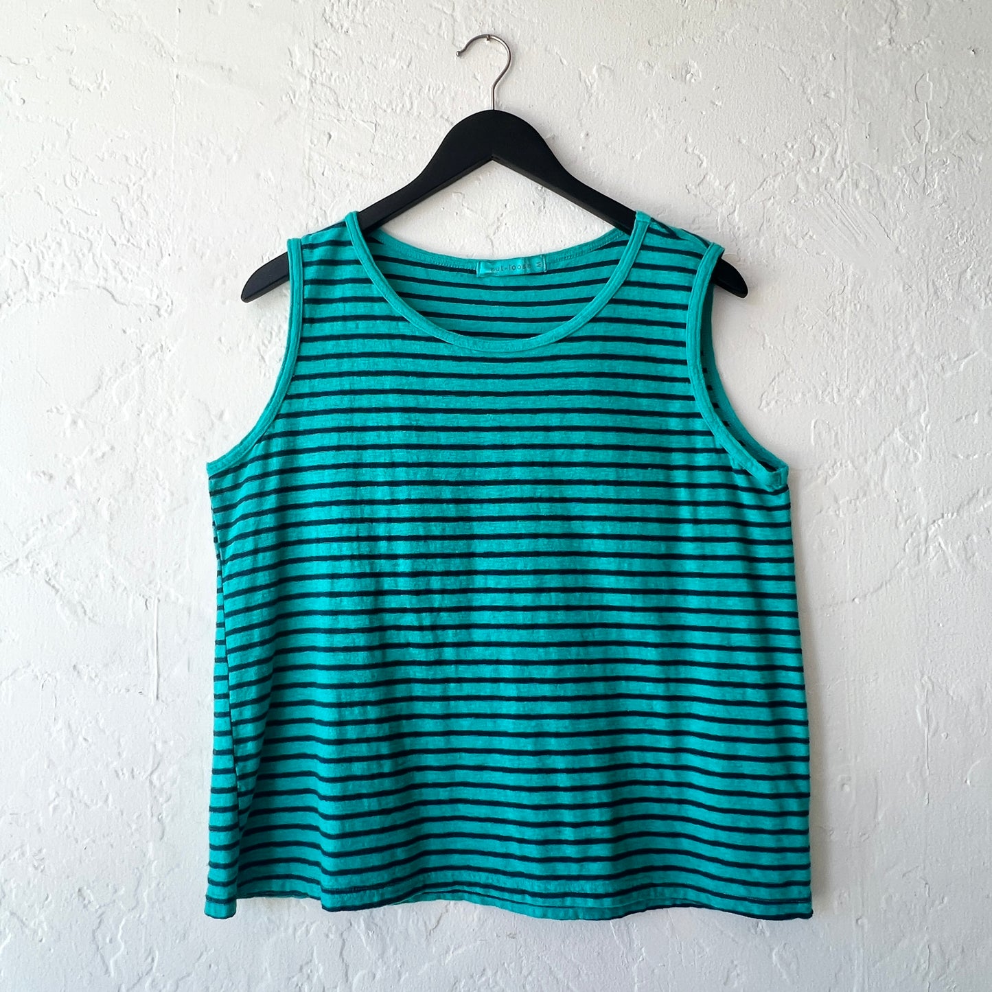 Sleeveless Top in Atlantis & Navy Stripes