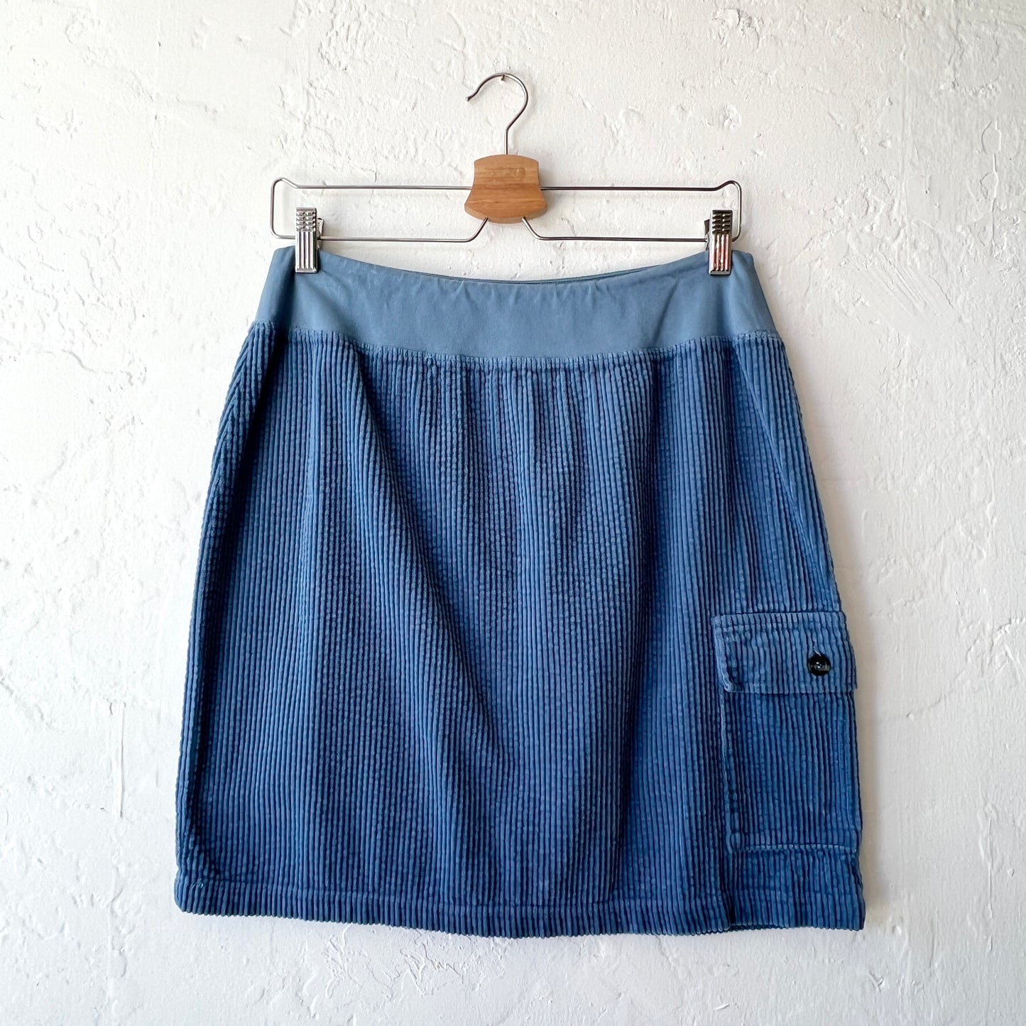 Lux Corduroy Cargo Walking Skirt in Tidal