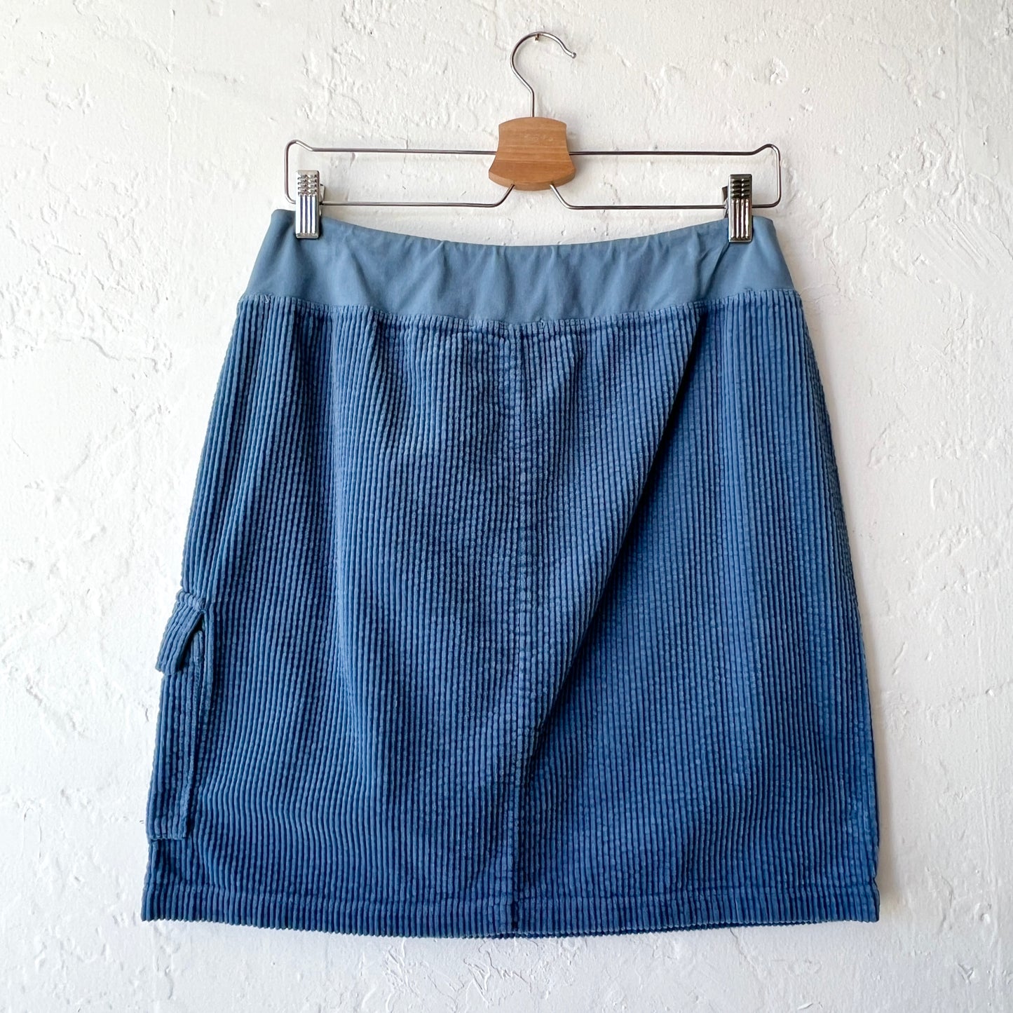 Lux Corduroy Cargo Walking Skirt in Tidal
