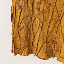 Load image into Gallery viewer, Vanite Couture | Short Sleeve Crinkle Top in Mustard

