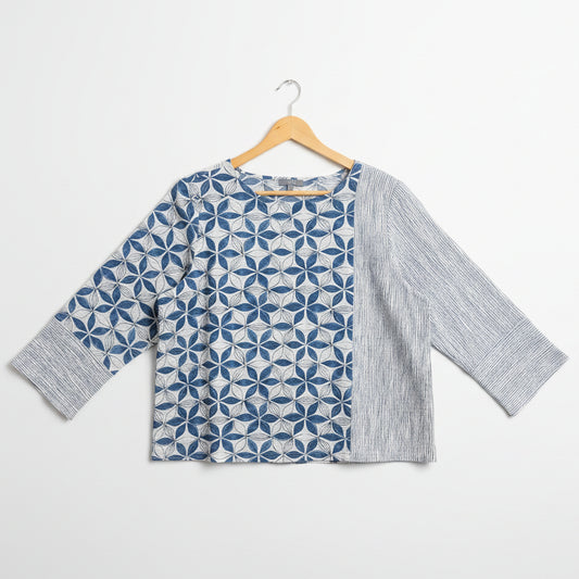 Amalfi Floral Pullover in Marine