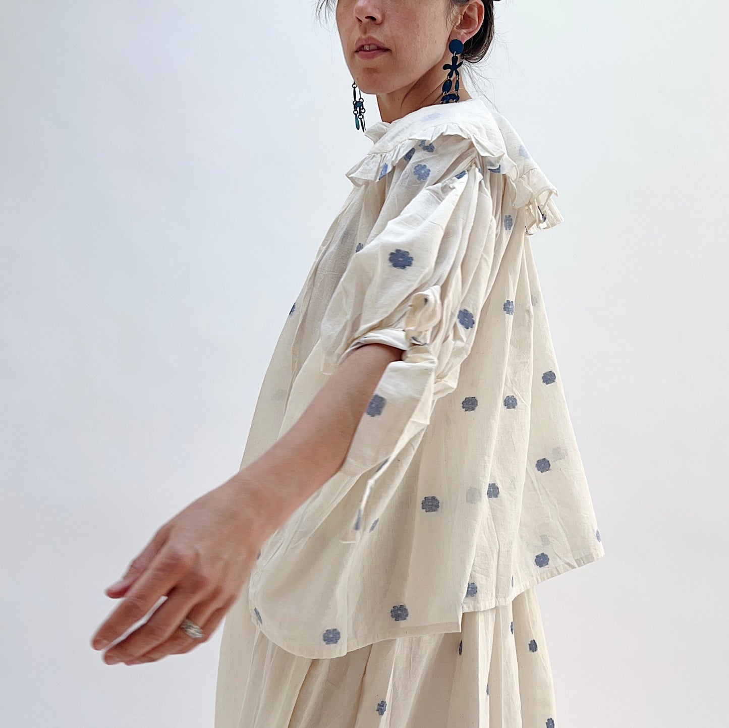 Amelia Top in White Floral