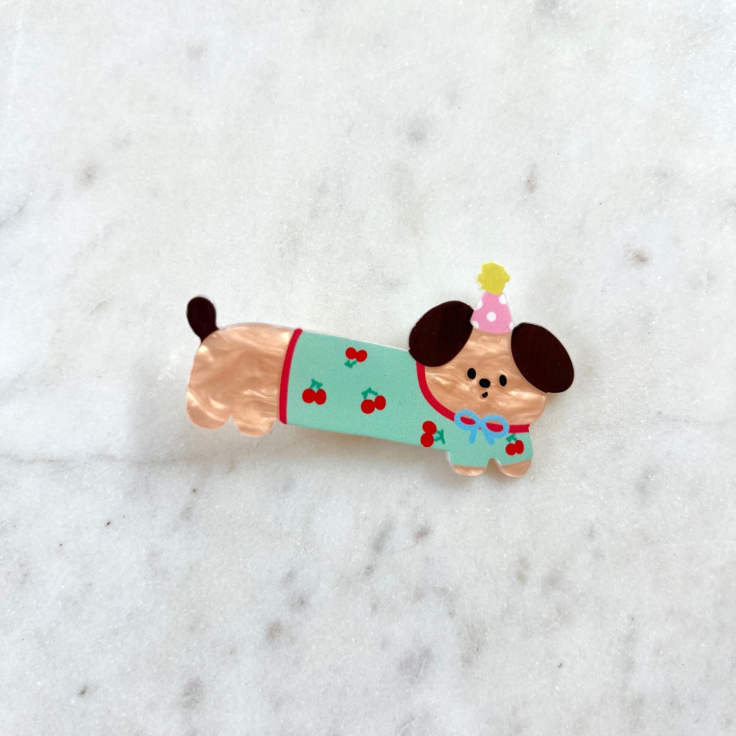 Cherry Party Puppy Hair Clip