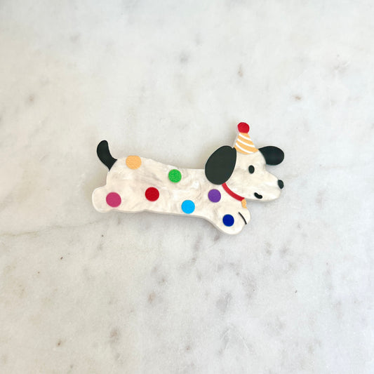 Polka Dot Party Puppy Hair Clip