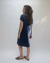 Load image into Gallery viewer, Cut Loose | Linen Drop Shoulder Shift Dress in Nightsky
